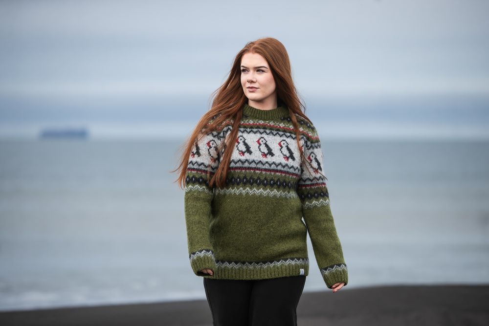 Puffin (Papageitaucher) Wollpullover von KIDKA