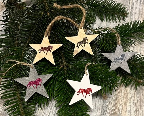 Weihnachtsbaumschmuck Stern mit Tölter