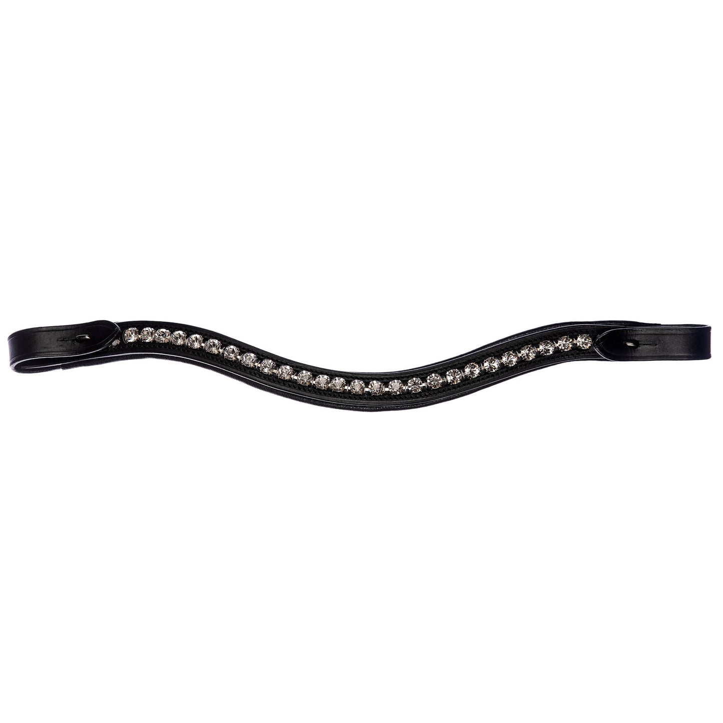 Wave browband with large white crystals for StepByStep bridle by EQUES 