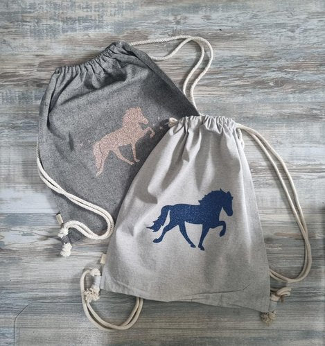 Zugbeutel mit Tölter personalisiert